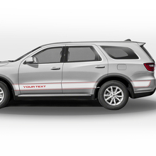 Juego de pegatinas adhesivas vinílicas con franjas laterales contorneadas personalizadas para Dodge Durango_2