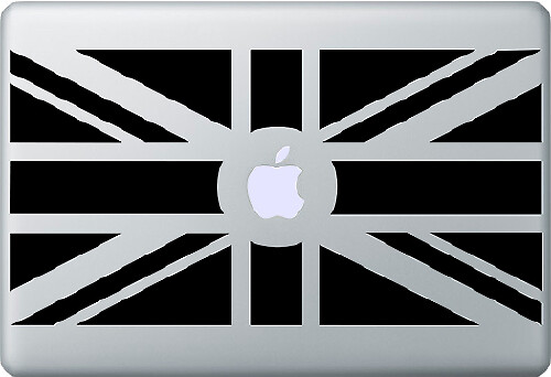 Etiqueta engomada de la bandera de Gran Bretaña Reino Unido para MacBook
