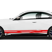 Par BMW M2 M240 G42 F22 F87 M Performance Geometry Side Stripe Doors Stripe Vinilo calcomanía pegatina
 2
