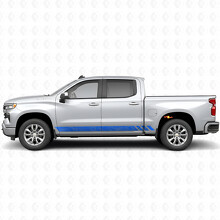 Tiras de vinilo topográficas para puertas y paneles de estribos para Chevrolet Silverado 1500 T1XX 2019-2026_5