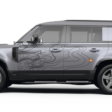 Puertas de las puertas de la calcomanía del mapa topográfico para Land Rover Defender 110 Vinyl Sticker
 2