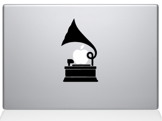 Etiqueta adhesiva de gramófono para MacBook
