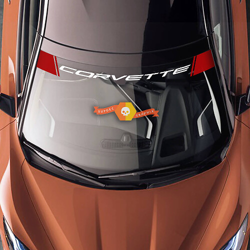 Vinilo adhesivo para parabrisas de Corvette para Chevrolet Corvette C8