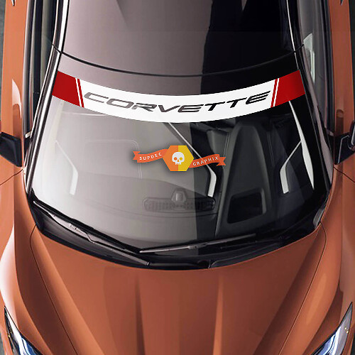 Vinilo adhesivo para parabrisas de Corvette para Chevy Corvette C8