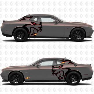 Hellcat Red Eye pegatinas laterales de dos colores para Dodge Challenger Redeye o Charger
