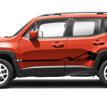 Par Jeep Renegade puertas laterales montañas gráfico raya vinilo calcomanía pegatina raya
 2