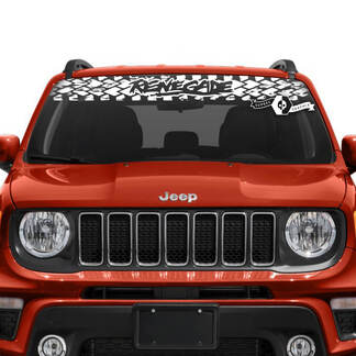 Jeep Renegade parabrisas ventana logotipo gráfico neumático pista vinilo calcomanía pegatina
 1