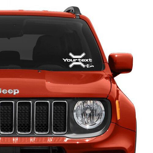Calcomanía de Vinilo Gráfico de Texto Personalizado para Parabrisas Ventana Jeep Renegade