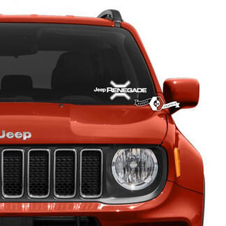 Etiqueta engomada gráfica del vinilo del Jeep Renegade de la ventana del parabrisas
 1