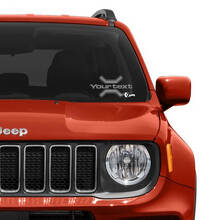 Calcomanía de Vinilo Gráfico de Texto Personalizado para Parabrisas Ventana Jeep Renegade 2