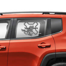 Gráfico de Texto Personalizado Águila Calva Puertas Laterales Vinilo para Ventana Calcomanía Pegatina 2 Colores para Jeep Renegade 3