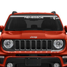 Jeep Renegade parabrisas ventana gráfico logotipo líneas brújula vinilo calcomanía pegatina
 2