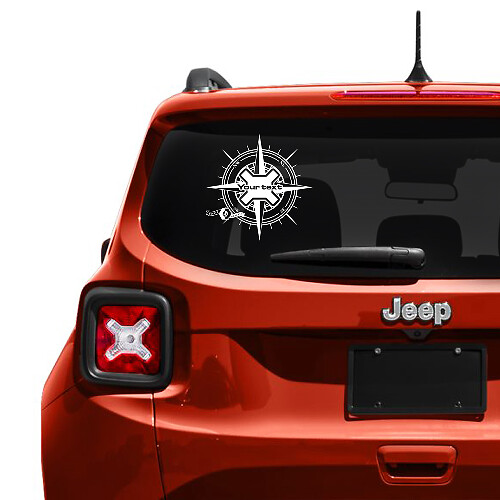 Vinilo Personalizado con Texto para Ventana de Portón Trasero Compass, Calcomanía para Jeep Renegade