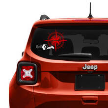 Calcomanía de vinilo del logotipo de la brújula de la ventana trasera de Jeep Renegade
 2