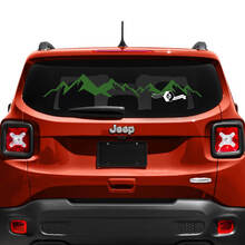 Jeep Renegade puerta trasera ventana montaña vinilo calcomanía pegatina
 2