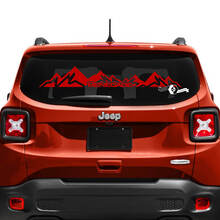 Jeep Renegade puerta trasera ventana montaña logotipo vinilo calcomanía pegatina
 2