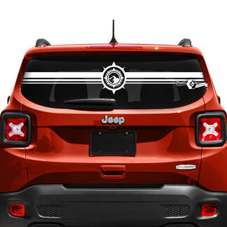 Jeep Renegade puerta trasera ventana brújula logotipo vinilo calcomanía pegatina
