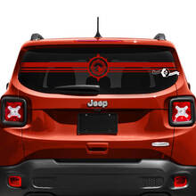 Jeep Renegade puerta trasera ventana brújula logotipo vinilo calcomanía pegatina
 2