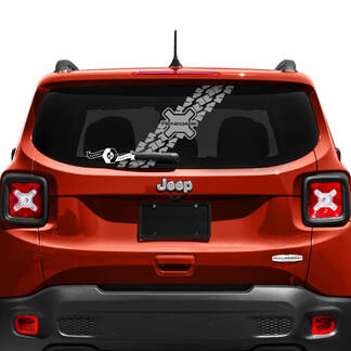 Jeep Renegade puerta trasera ventana logotipo neumático pista vinilo calcomanía pegatina
