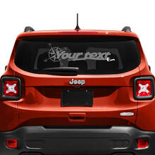 Jeep Renegade puerta trasera ventana brújula neumático pista vinilo calcomanía pegatina
 2
