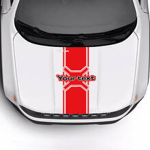 Calcomanía adhesiva de vinilo con franjas personalizadas para capó en 2 colores para Jeep Renegade Trailhawk 3