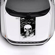 Jeep Renegade Trailhawk Sport Skull Destroyed Battered Hood Logo Stripe Vinilo Calcomanía Pegatina
 2