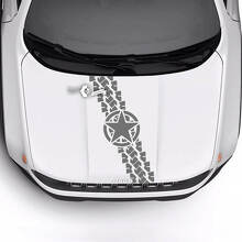 Jeep Renegade Trailhawk Sport Hood Military Star Tire Track Bald Eagle Vinilo Calcomanía pegatina
 2