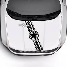 Jeep Renegade Trailhawk Sport Hood Military Star Tire Track Bald Eagle Vinilo Calcomanía pegatina
 3