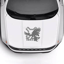 Calcomanía de vinilo con texto personalizado de capó Águila calva 3 para Jeep Renegade 2