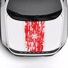 Texto Personalizado Brújula Destrozada Bandera Destruida Vinilo Para Capó Calcomanía para Jeep Renegade Trailhawk 3