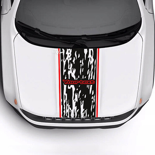 Texto Personalizado Franja de Vinilo para Moldura de Capó Dañado Destruido Pegatina 2 Colores para Jeep Renegade Trailhawk