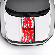 Texto Personalizado Franja de Vinilo para Moldura de Capó Dañado Destruido Pegatina 2 Colores para Jeep Renegade Trailhawk 3