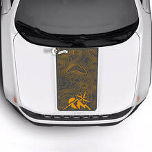 Jeep Renegade Trailhawk Sport Mountains Mapa topográfico Hood Stripe Vinilo calcomanía pegatina
 2