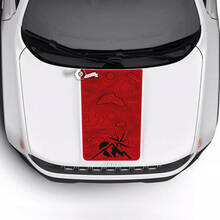 Jeep Renegade Trailhawk Sport Mountains Mapa topográfico Hood Stripe Vinilo calcomanía pegatina
 3