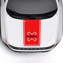 Adhesivo de vinilo para moldura del capó con texto personalizado, 2 colores para Jeep Renegade Trailhawk 3