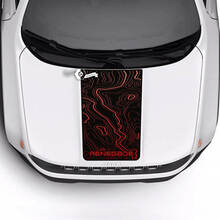 Jeep Renegade Trailhawk Sport Mapa Topográfico Hood Stripe Vinilo Calcomanía Etiqueta 2 Colores
 2