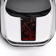 Calcomanía de vinilo de franja topográfica deportiva para capó, 2 colores para Jeep Renegade Trailhawk 2