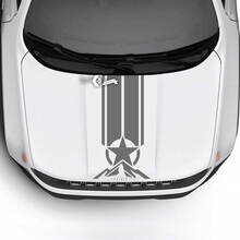 Jeep Renegade Trailhawk Sport Hood Military Star Stripe Trim Vinilo Calcomanía Pegatina
 3