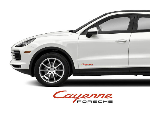 2 pegatinas para puerta con logotipo de Porsche Cayenne
