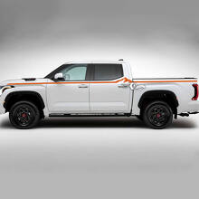 Par Toyota Tundra TRD Retro Vintage Accent Line Front Fender Doors Bed Stripe kit Calcomanías de vinilo Pegatinas
 2