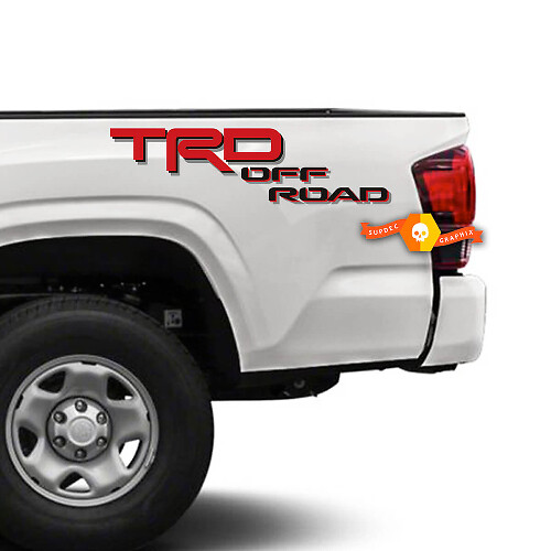 Par TRD Off Road Sport Tacoma Tundra Bed Calcomanías Pegatinas TRD Off Road 2 colores
