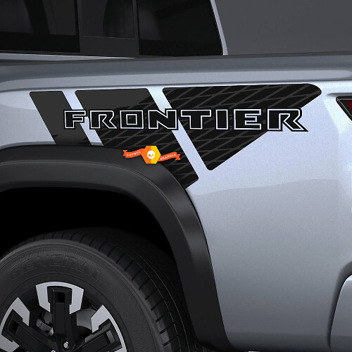 Calcomanía de Vinilo con Letras Frontier para Guardabarros Trasero Nissan Frontier