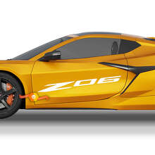 Par de vinilos con logotipo Z06 para la puerta lateral del Chevrolet Corvette_3