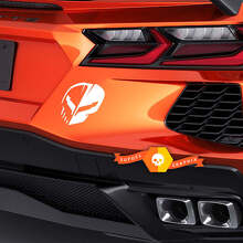 Calcomanía de vinilo para paragolpes trasero Jake Skull para Chevrolet Corvette C8 Z06_2