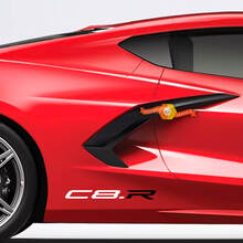 Par Chevrolet Corvette Z51 C8.R edición Racing guardabarros trasero pegatina de vinilo lateral 2 colores
 2
