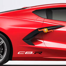 Par Chevrolet Corvette Z51 C8.R edición Racing guardabarros trasero pegatina de vinilo lateral 2 colores
 2