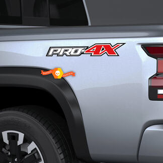 2X PRO-4X 4 colores Nissan Titan Frontier 4x4 todoterreno camión cabecera ambos lados pegatinas calcomanías gráficos 4x4 Nismo
