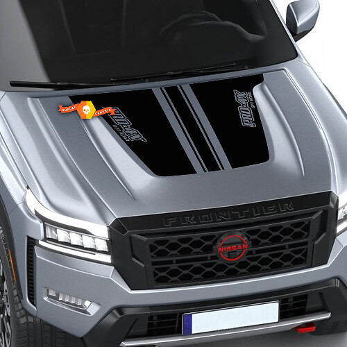 Calcomanía de vinilo con rayas en capó estilo PRO-4X para Nissan Frontier