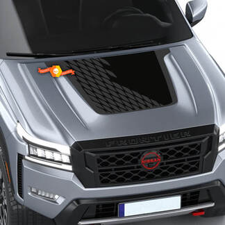 Calcomanía de capó para Nissan Frontier Pro4x, calcomanías gráficas con logotipo de vinilo, opacas, 2 colores

