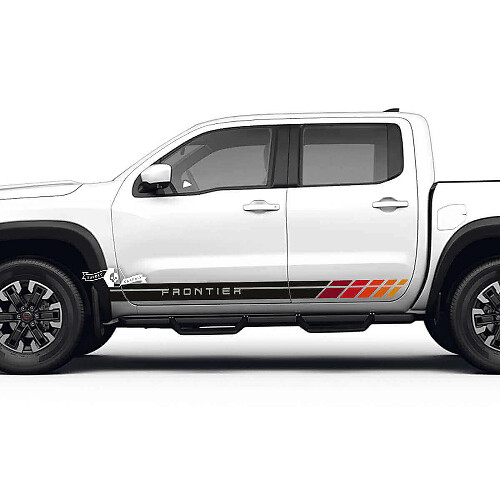 Kit de Calcomanías de Vinilo de Franja Lateral Retro Vintage para Puerta para Nissan Frontier